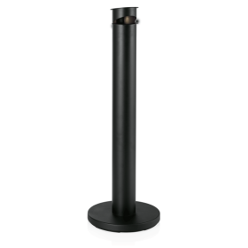 Cendrier sur pied en acier noir poudré - Avec bac amovible - Ø 13 x 34 x 104 cm