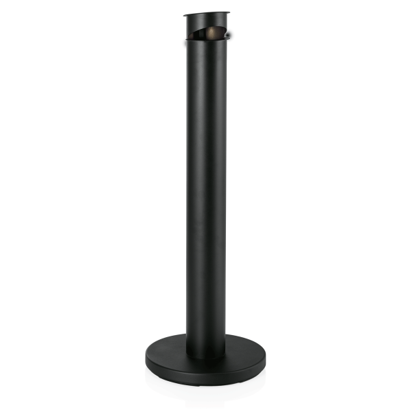 Cendrier sur pied en acier noir poudré - Avec bac amovible - Ø 13 x 34 x 104 cm