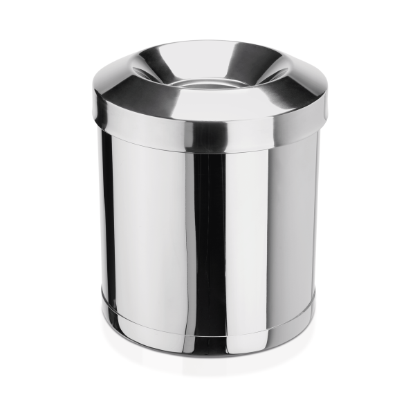 Corbeille à papier inox ignifugée - Ø 24 - Hauteur 30 cm