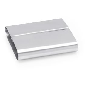 Porte-cartes inox chromé - 8 x 7,5 x 2,2 cm