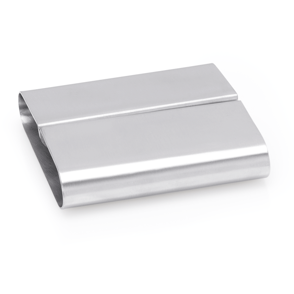 Porte-cartes inox chromé - 8 x 7,5 x 2,2 cm