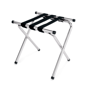 Porte-bagages chromé pliable - 46,5 x 40,5 x 52,5 cm