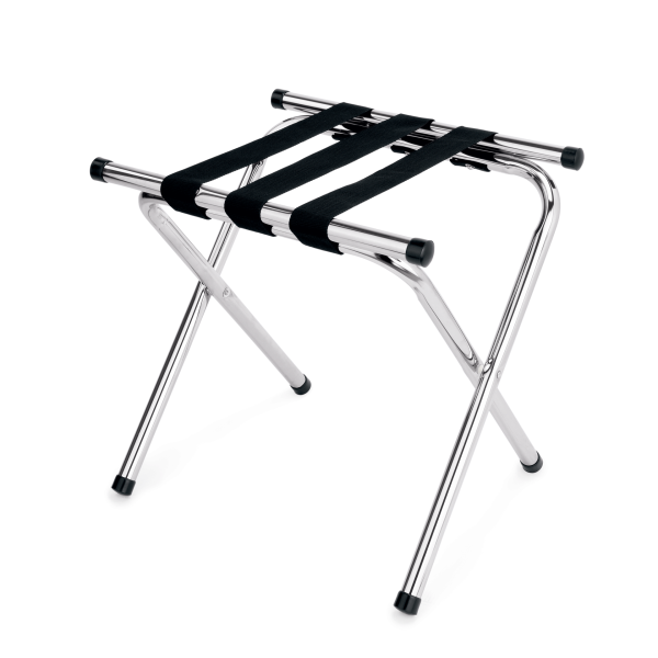 Porte-bagages chromé pliable - 46,5 x 40,5 x 52,5 cm
