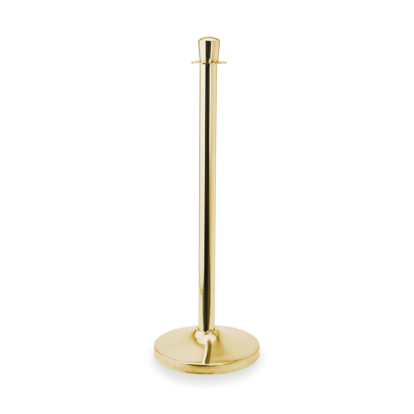 Poteau de sécurité cylindrique inox chromé revêtement titane doré - Hauteur 95 cm (lot de 2)