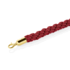 Cordon de sécurité tressé en polyester rouge - 150 cm - Embouts en titane doré