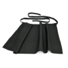 Tablier court noir en coton - 95 x 50 cm