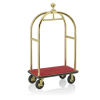 Chariot à bagages titane or avec penderie - 112 x 60 cm - Max 250 kg