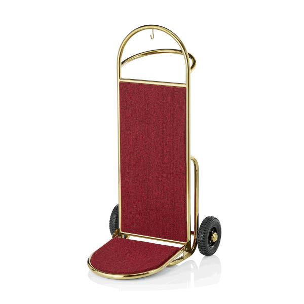 Diable à bagages titane or - 61 x 70 cm - Tapis rouge - Max 80 kg