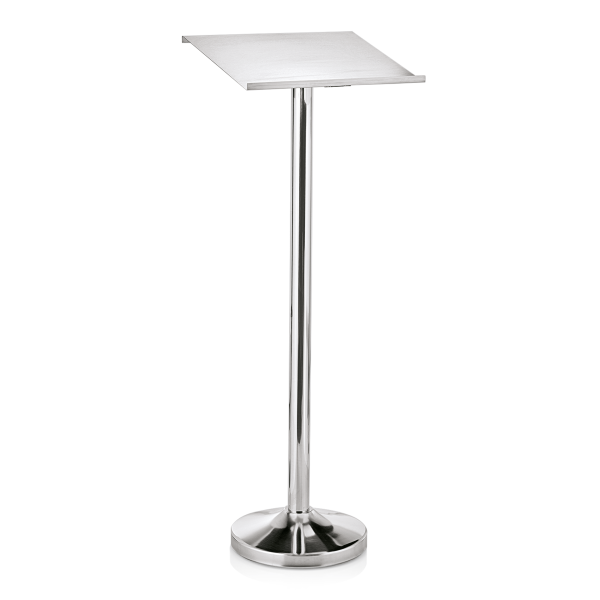 Présentoir à menus inox chromé - 44 x 34,5 x 31 cm