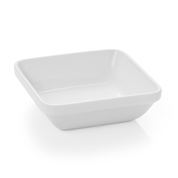 Bol carré en porcelaine - 11,5 x 11,5 cm - 250 ml (lot de 6)
