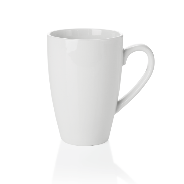 Mug conique en porcelaine - Ø 8,5 cm - 450 ml (lot de 6)