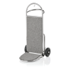 Diable à bagages inox 18/8 poli - 61 x 70 cm - Tapis gris - Max 80 kg