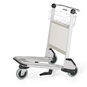 Chariot d’aéroport en aluminium anodisé - 93 x 67 cm