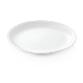 Assiette plate en porcelaine bords renforcés - Ø 25,5 cm (lot de 6)