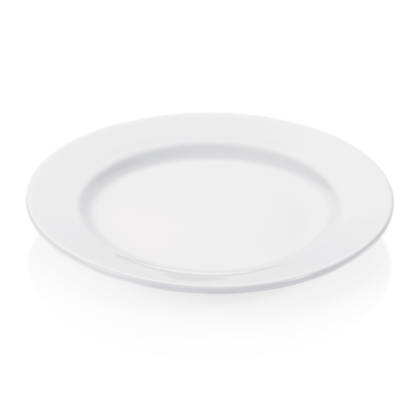 Assiette plate bistro en porcelaine - Ø 30 cm (lot de 4)