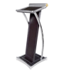 Pupitre pour menu de restaurant en bois et inox - 50 x 50 x 120 cm