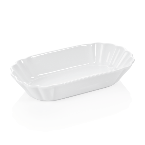 Barquette à frites en porcelaine - 25 x 12,5 cm (lot de 6)
