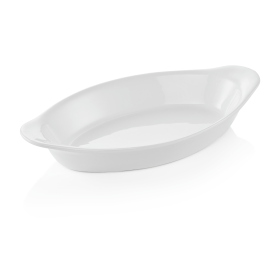Plat de cuisson à oreilles en porcelaine - 25 x 13 cm (lot de 6)