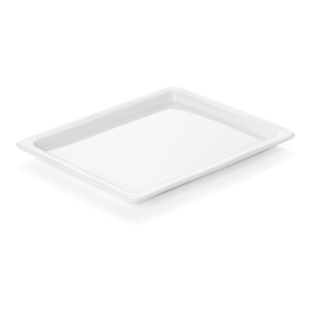 Plateau GN - Porcelaine blanche - GN 1/2 - H. 20 mm