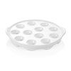 Plat 12 trous pour escargots - Porcelaine - Ø 20 cm (lot de 24)