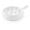 Poêle 12 trous pour escargots - Porcelaine - Ø 20 cm - Avec manche