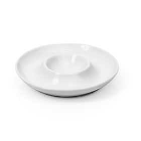 Coquetier avec soucoupe en porcelaine - Ø 10,5 cm (lot de 12)