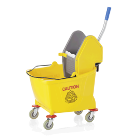 Seau à roulettes avec essoreuse amovible pour serpillière - 30 L