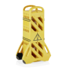 Barrière mobile en plastique jaune - Extensible jusqu’à 4 m - Hauteur 100 cm