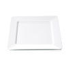 Assiette carrée en mélamine blanche - 28 x 28 cm (lot de 12)