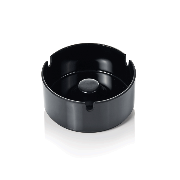 Cendrier empilable en mélamine noire - lot de 12