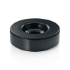 Cendrier compact anti-vent en mélamine noire - Ø 10 cm (lot de 6)