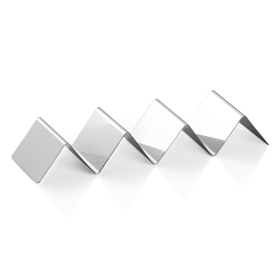 Support tacos en acier chrome-nickel - 3 compartiments - 28 x 8 x 4,5 cm