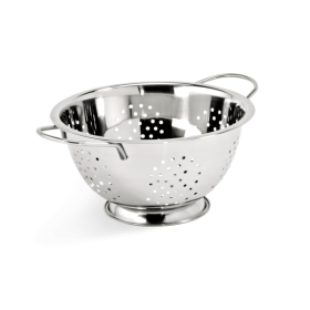 Passoire acier chrome-nickel avec poignées latérales – Ø 24 cm