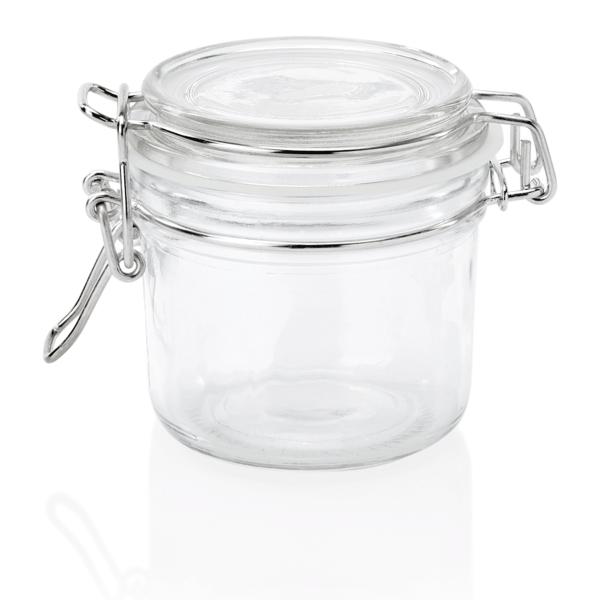 Bocal hermétique 200 ml en verre avec couvercle
