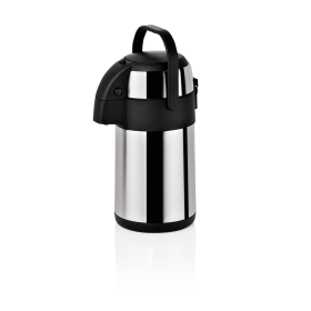 Pichet isotherme à pompe en acier chrome-nickel - 2,2 L - Hauteur 35 cm