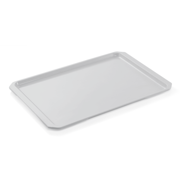 Plateau en polyester gris renforcé en fibre de verre - 46 x 35,5 cm