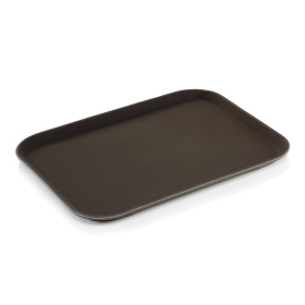 Plateau en polypropylène marron - Surface antidérapante - GN 1/1