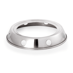 Socle inox chromé pour cul de poule - Ø 14,5 cm
