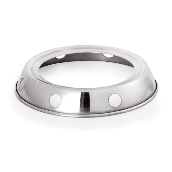 Socle inox chromé pour cul de poule - Ø 14,5 cm