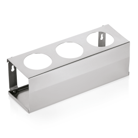 Socle inox chromé pour bouteilles à sauce