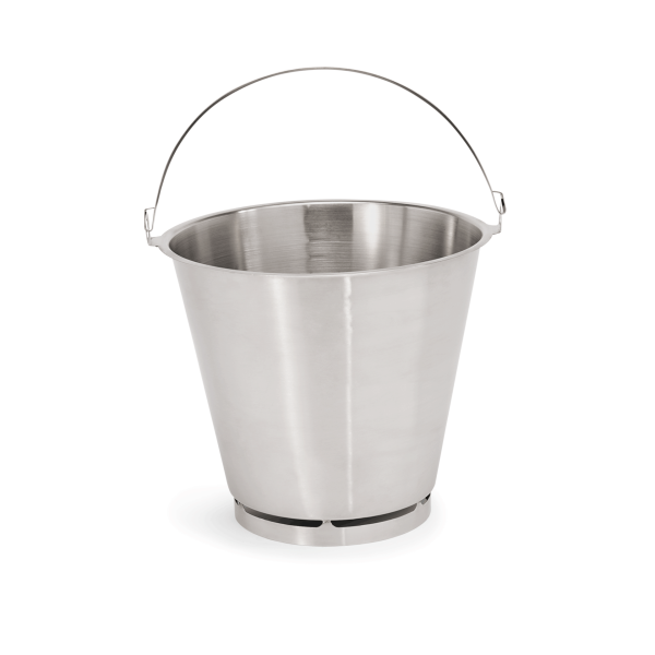 Seau inox chromé 15 L avec anse