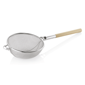 Passoire inox chromé avec manche en bois - Ø 30 cm