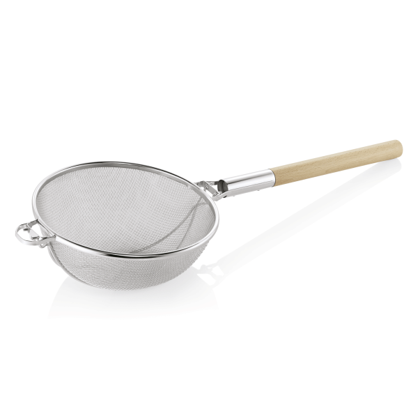 Passoire inox chromé avec manche en bois - Ø 35 cm