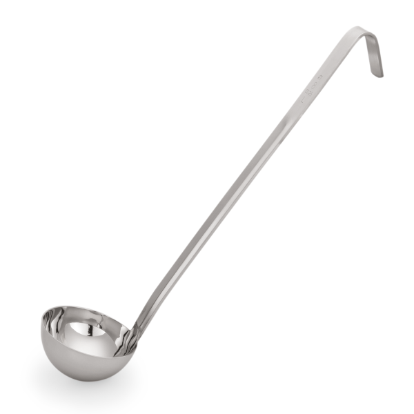 Louche acier chrome-nickel Ø 7 cm – Contenance 90 ml – Manche long