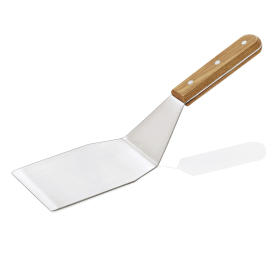 Spatule coudée inox manche bois 34 cm