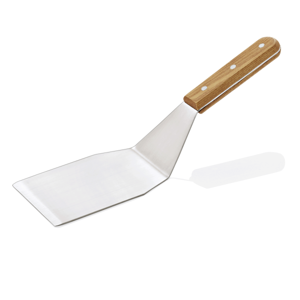 Spatule coudée inox manche bois 34 cm