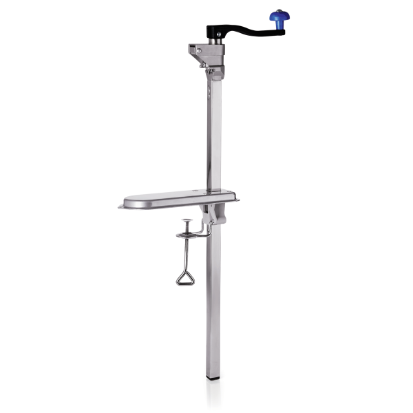 Ouvre-boîte professionnel inox - fixation sur table - 75,5 cm