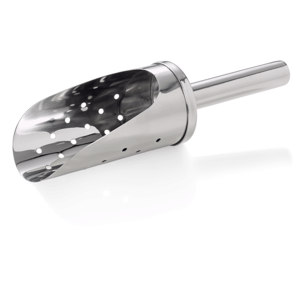 Pelle à glace perforée inox chromé - 18 cm
