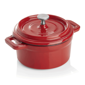 Cocotte fonte émaillée Ø 10 cm – Rouge