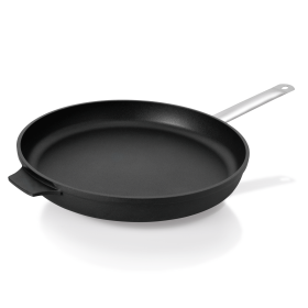 Poêle aluminium antiadhésive Ø 40 cm – Manche inox et anse latérale